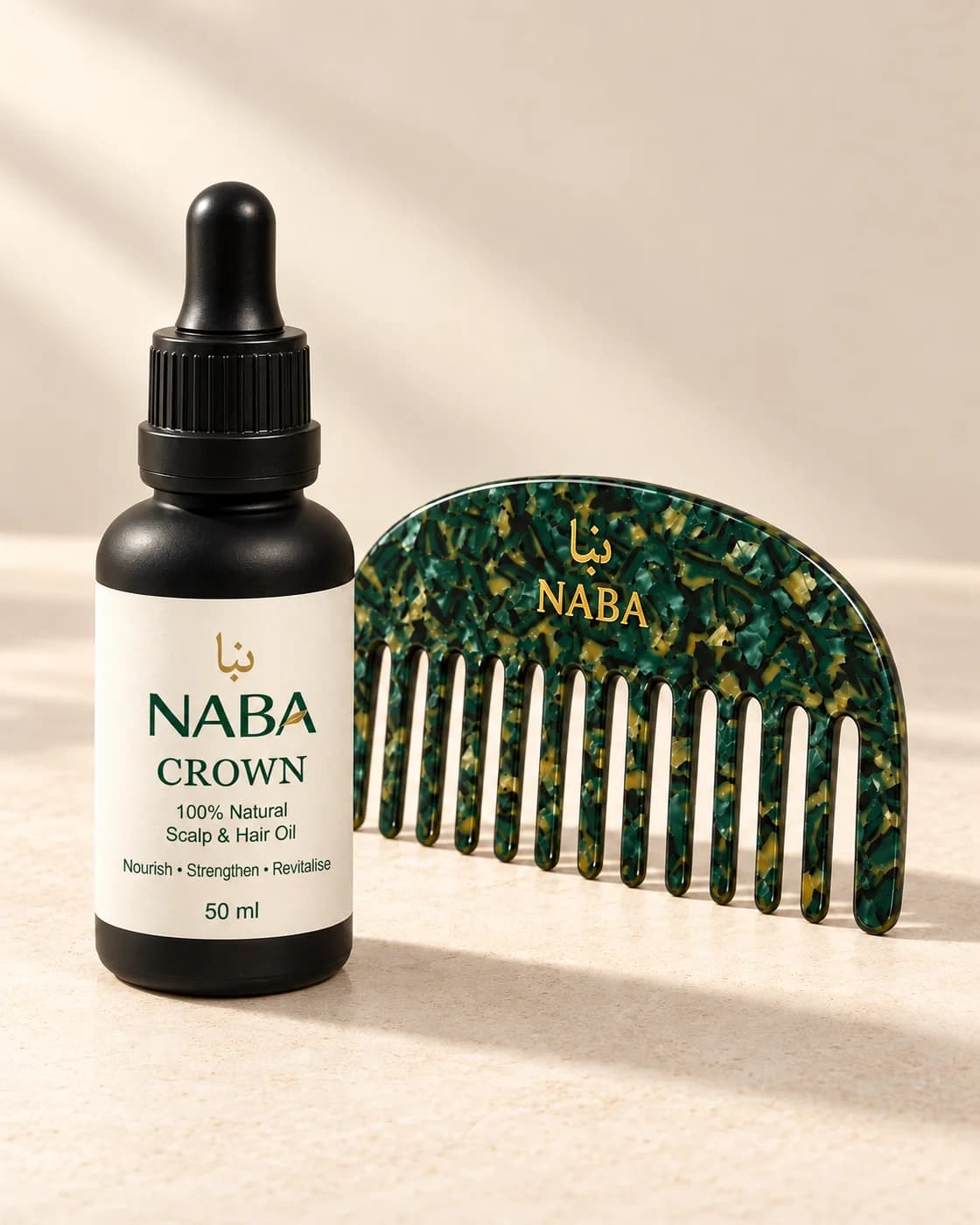Crown & comb: Crown 50 mL · NABA Comb