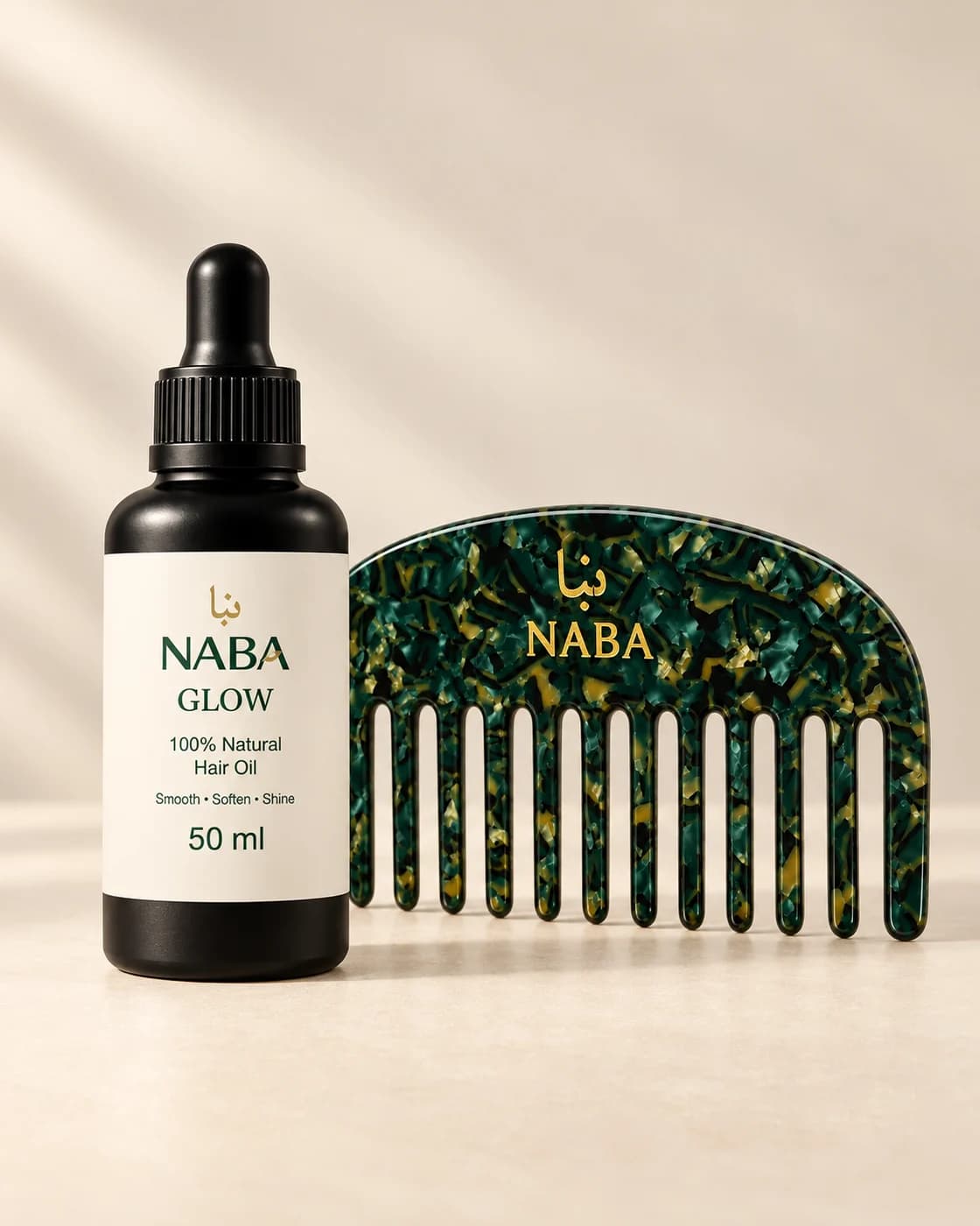 Glow & comb: Glow 50 mL · NABA Comb
